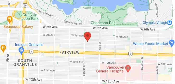 map of 6 1081 W 8TH AVENUE